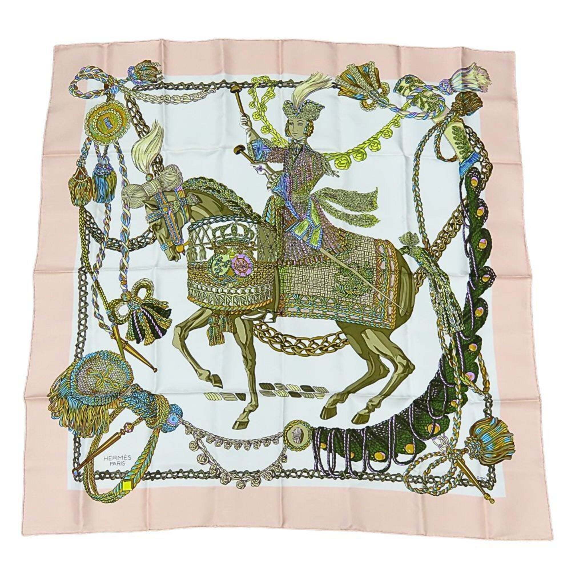 Hermes Authentic Pink Silk Scarf Hermes Authentic Pink Silk Scarf